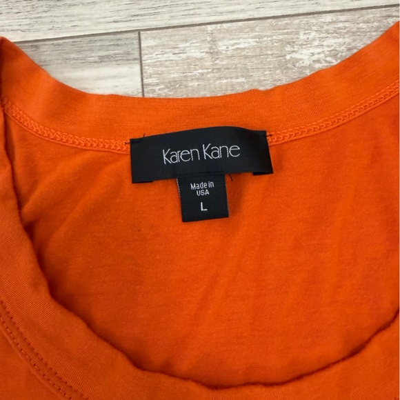Karen Kane Orange 3/4 Sleeve Swing Tunic - Picture 4 of 4